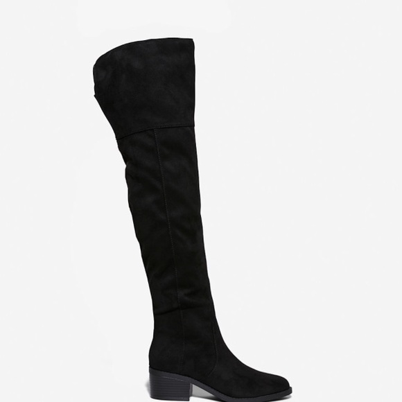 faux suede over the knee boots - Picture 2 of 4